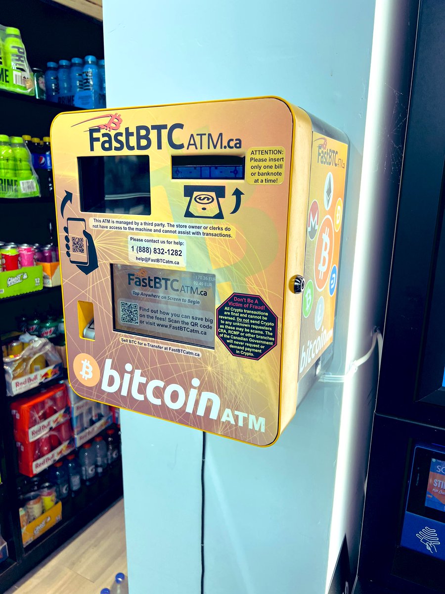 First time I’ve seen a smaller sized one $btc #cryptoatm #bitcoin
