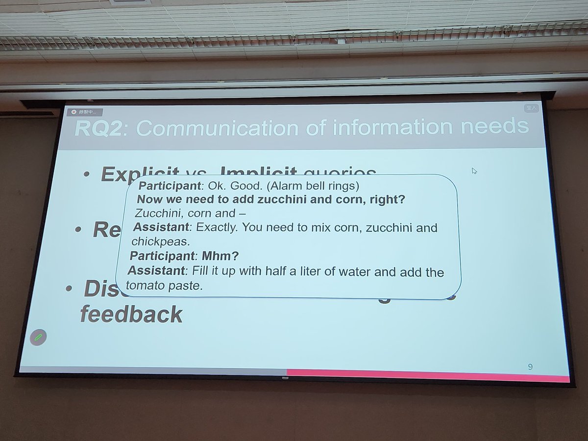 Cool need-finding study at #SIGIR2023: the authors *brought a box of ingredients to people's place* and asked them to talk to a Wizard-of-Oz voice assistant to figure out what they could cook using the given stuff.