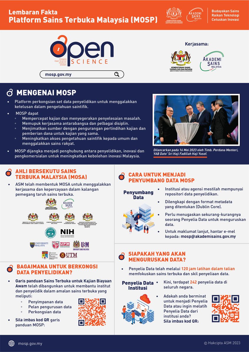 officialmosti's tweet photo. PLATFORM SAINS TERBUKA MALAYSIA (MOSP)
Akses kepada data mentah penyelidikan kini lebih berpusat menerusi Platform Sains Terbuka Malaysia (MOSP). Ketahui lebih lanjut peranan #MOSP menerusi lembaran fakta disediakan oleh @akademisains
#mosti https://t.co/g2aGTwi7j8