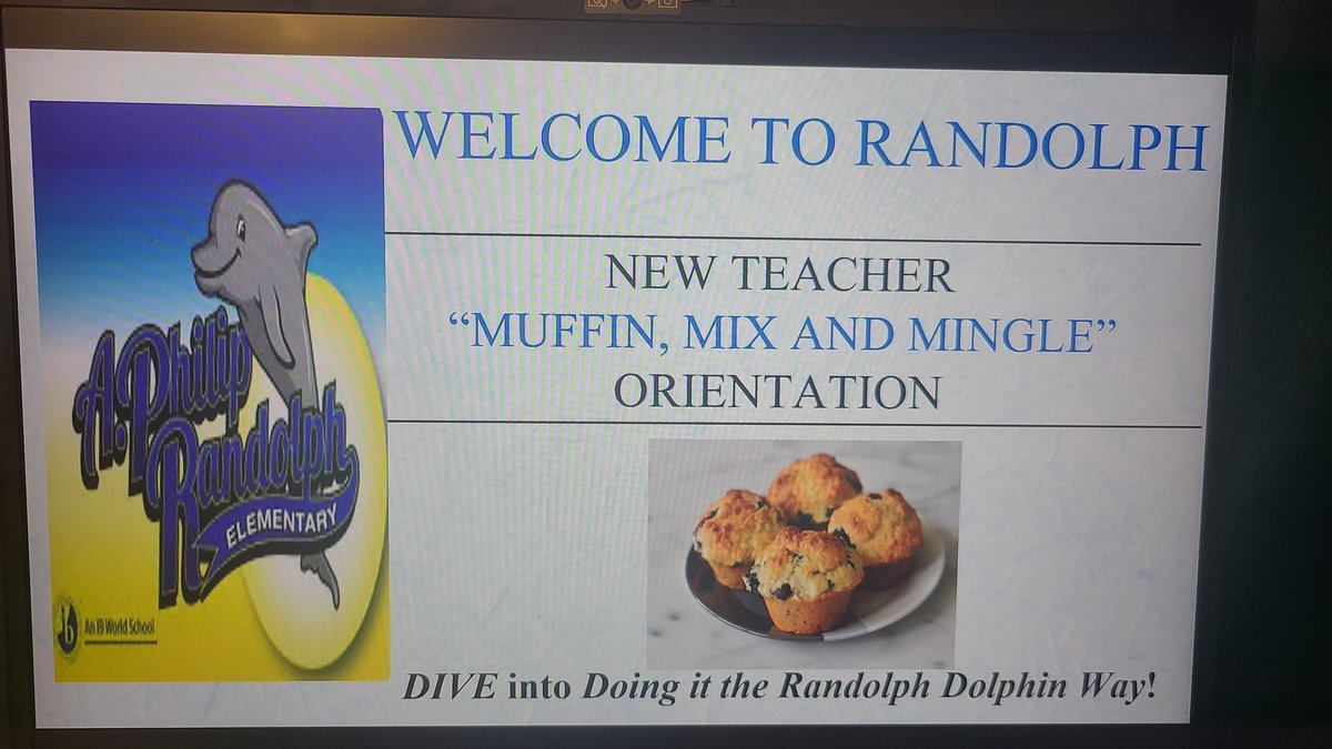JoslinGumbs's tweet photo. 🐬Randolph's Muffin, Mix, and Mingle New Teacher Orientation was a HIT! Our new @RandolphDolphin introduced themselves with the ABC'S of Me Icebreaker! I can't wait to work alongside this AMAZING group of educators this year!🐬 https://t.co/ZknQOTyH6E