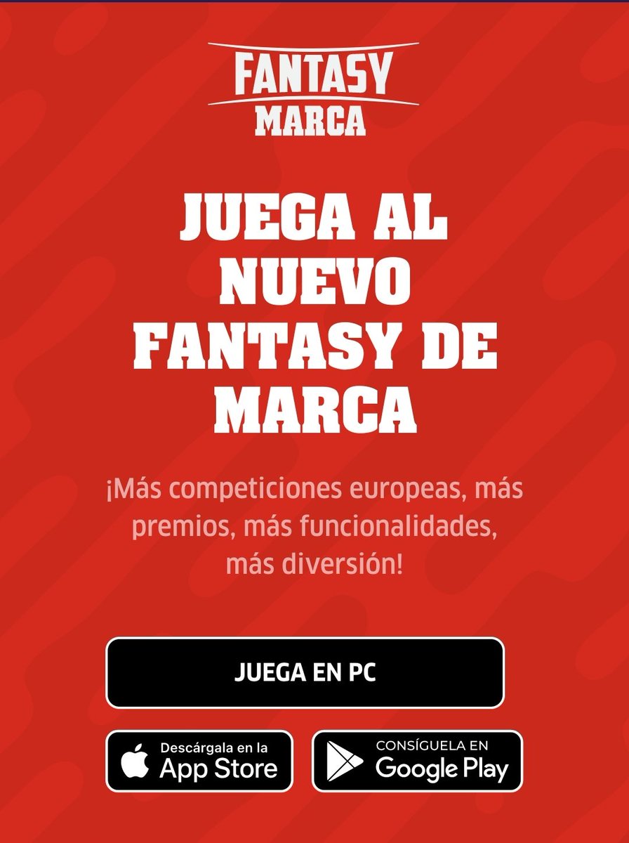 🔴 Comienza la nueva temporada #TheBest #FantasyMarca
⚫ Solo el talento cuenta. 1️⃣5️⃣ managers #TOP construyen plantillas desde cero. Si quieres demostrar que eres el mejor o simplemente divertirte jugando con apasionados del #Fantasy envía MD o correo electrónico y te informamos