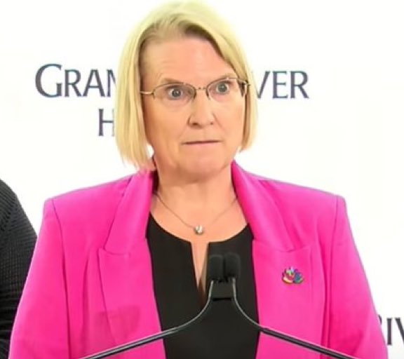 mynamesnotgordy's tweet photo. When you accidentally walk into a press conference about Ontario’s failing healthcare system as you’re on the way to a Monday matinee showing of Barbenheimer. https://t.co/GJ43rCPhTk