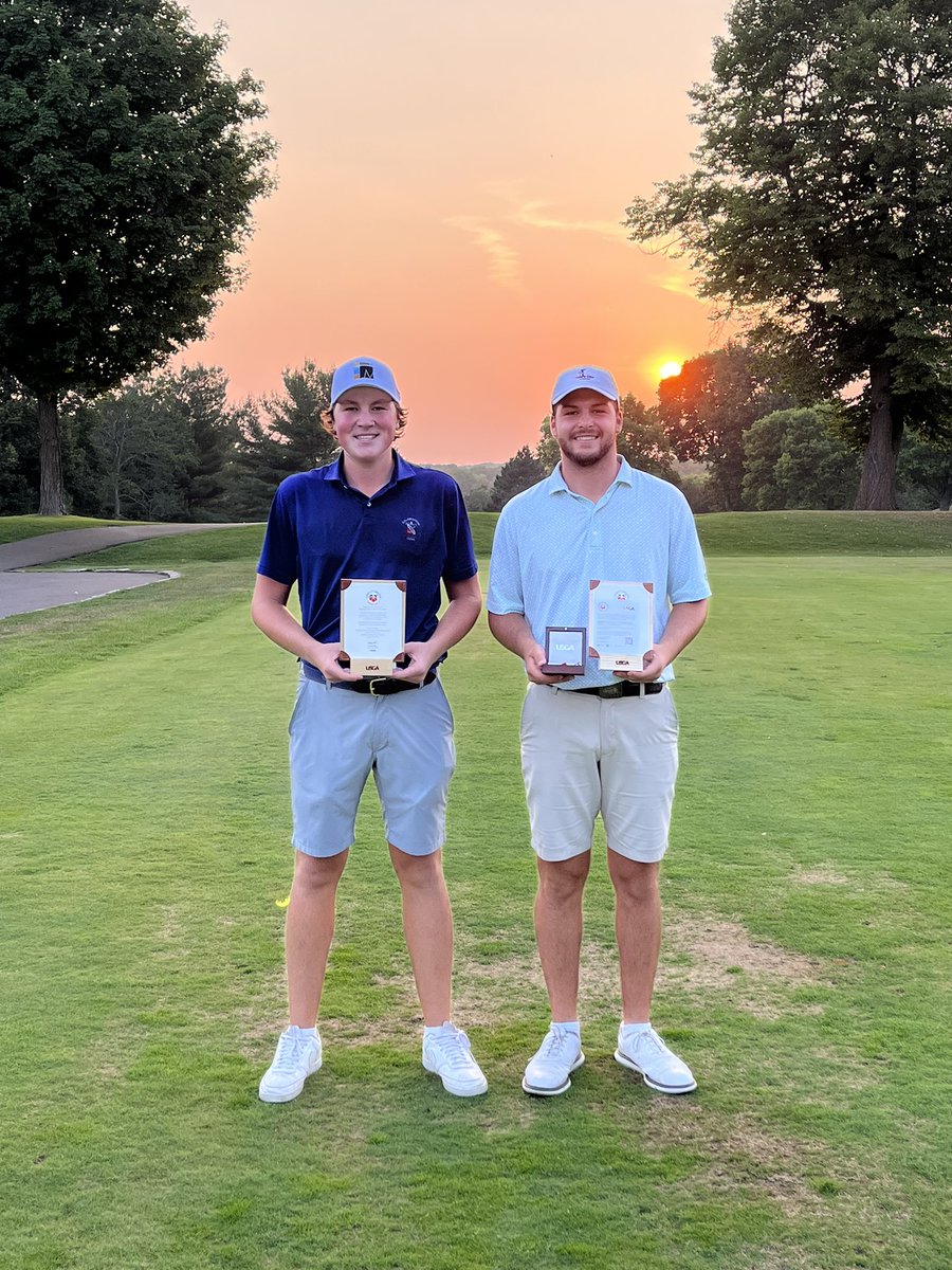 Congrats to Carson Herron (left) and Nate Adams (medalist) for earning the two qualifying spots for the <a href="/USGA/">USGA</a> Amateur! Adams shot a two-round total of 10-under-par 134 while Herron shot a bogey-free 8-under-par 136.