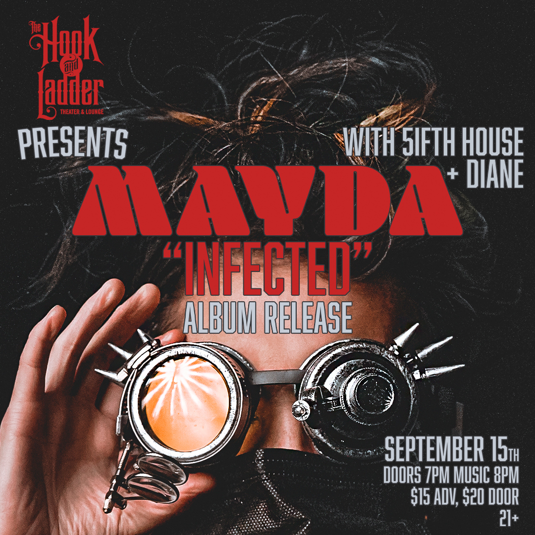 Tix On-Sale NOW!
MAYDA Album & Video Release Party with 5ifth House and Diane on Fri, Sept 15
--
BUY TIX ->>https://t.co/hRjr2LtFJ7
--
#TheHookMpls #Minneapolis #Minnesota #MnMusic #Pop #Soul #Funk #Rock #Mayda #DianeMpls #TheCurrent #AlbumRelease #InfectedAlbum @DianeRaps https://t.co/XiGGLB2o2p