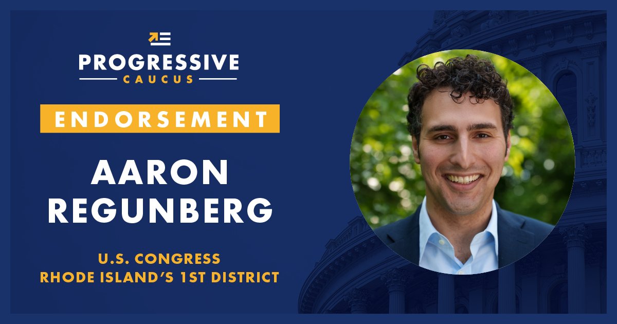 electprogress's tweet photo. We are proud to endorse community organizer, former state rep &amp; climate lawyer @AaronRegunberg, who has dedicated his life to promoting the common good and taking on special interests, as the best candidate to fill Rep. David Cicilline’s seat in Rhode Island. https://t.co/R02Me02RNx