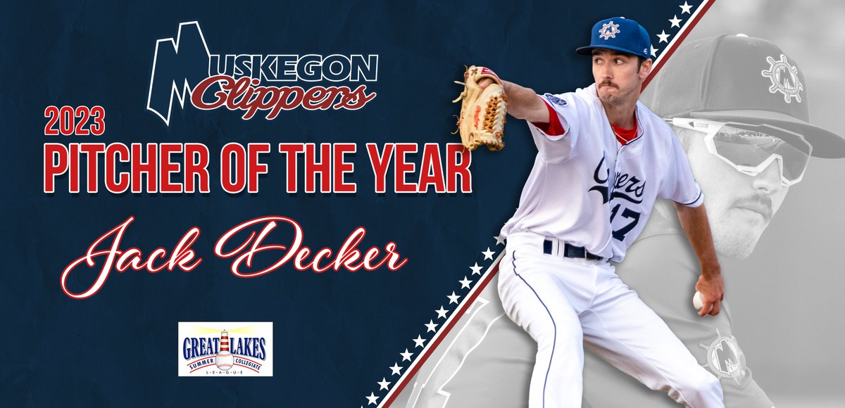 2023 Clippers Pitcher of the Year is <a href="/jackdecker01/">Jack Decker</a> (<a href="/svsubaseball/">SVSU Baseball</a>)!
Jack led the <a href="/GLSCL/">GLSCL Baseball</a> in total wins with 7, total k's with 59, &amp; ERA with 1.06.  He pitched the 3rd highest number of innings at 42.2 giving up just 20 hits, 6 runs (5 earned), while only walking 8 all season!