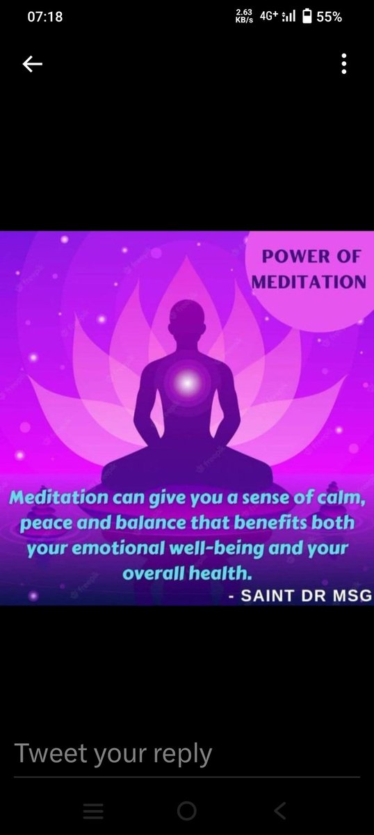 PoojaDeepSingh1's tweet photo. Life with competition is very difficult and stressfull #Relivestress. Mostly youth facing stress because of competition in every field of jab as well as in study. Saint MSG gives a Method of meditation to win every competition of life .as well as spirituality. https://t.co/tnpssydoSt