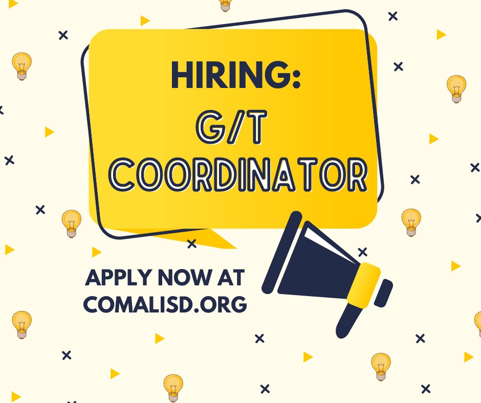 Interested in becoming a G/T Coordinator? Apply now at comalisd.org! #ComalGT