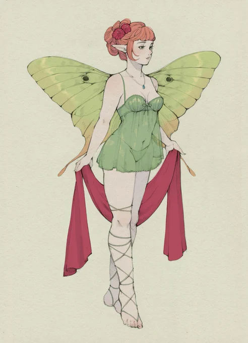 Luna Moth  // Fairy commission for the lovely  