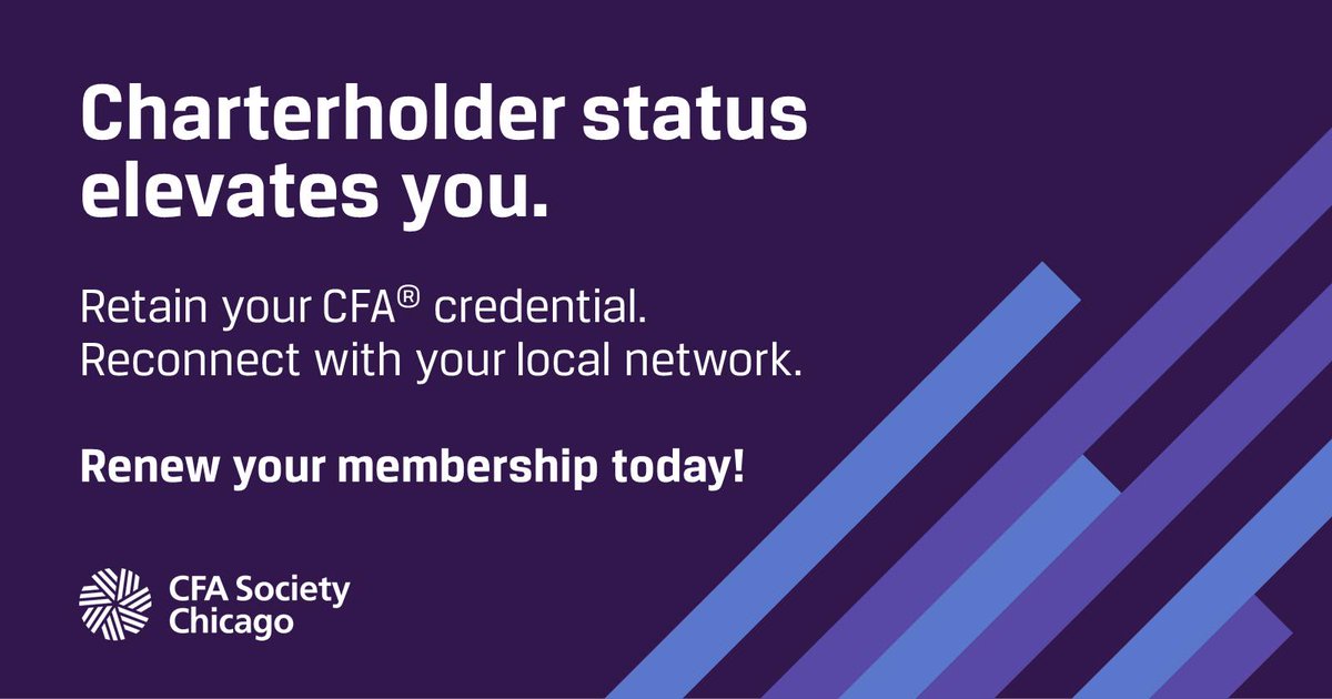 cfadetroit's tweet photo. One week to renew your Charterholder status! 
Stay a member of the elite community of CFA charterholders. Renew your membership today for the 2023–2024 membership year! 
Renew at https://t.co/myxdFFCZrK https://t.co/ldOC6p0EGm