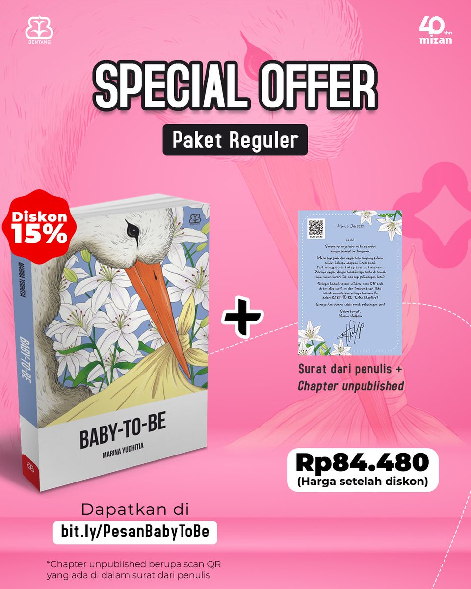 bentangpustaka's tweet photo. Buruan langsung order di link:
https://t.co/cSB78qKxgI
Atau dapatkan di toko buku kesayanganmu, ya! 🥰
#bentangpustaka #bukubentang #babytobe #MWBSiapTerbit #marinayudhitia #birthdoula #specialoffer #promob https://t.co/EfvPVHC2B9