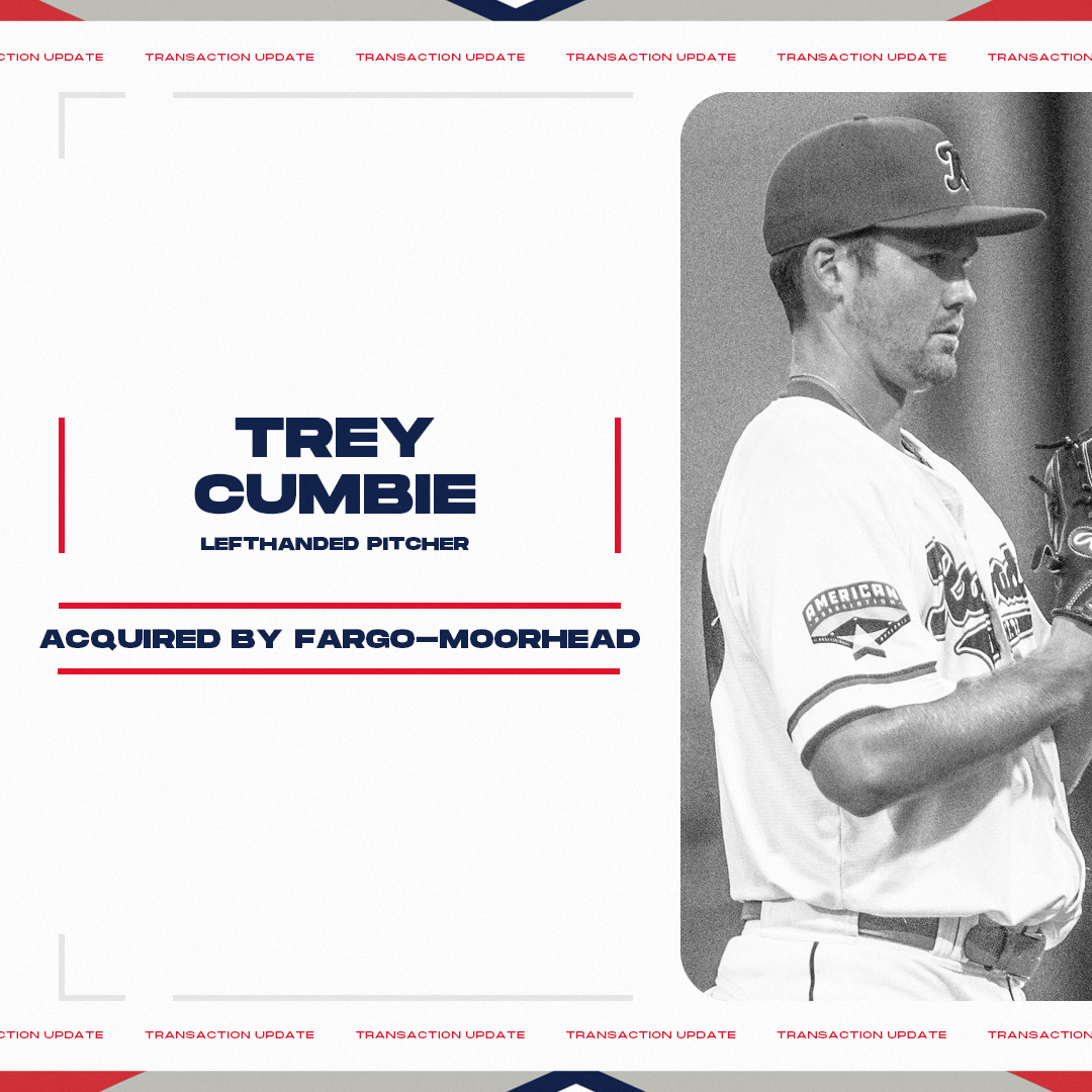 AA_Baseball's tweet photo. July 24 Transaction: @CRRBaseball traded LHP Trey Cumbie (@treycumbie) to @FMRedHawks for RHP Tanner Riley (@triley_10).