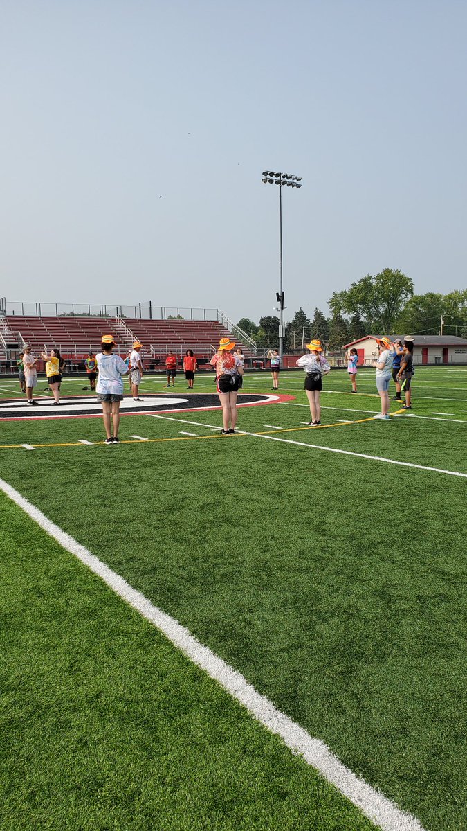Winterguard2018's tweet photo. We are guard. Summer fall color guard camp started today! All are welcome to come join our team!
 We will be on the field Monday - Thursday from 9-12, and 5-8pm. Come on out! https://t.co/AMAj9gBjla