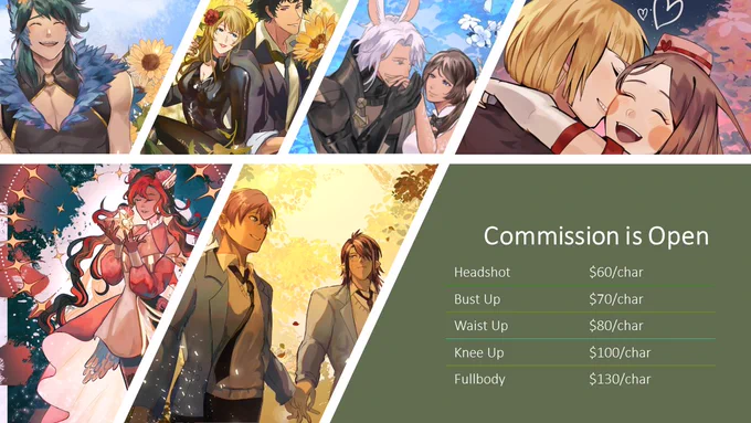 RTs likes will be appreciated!  My August cmmsn waiting list are open.  Prices and TOS can be seen on midorizou.carrd.co Order form   Thankyou  #commissionopen
