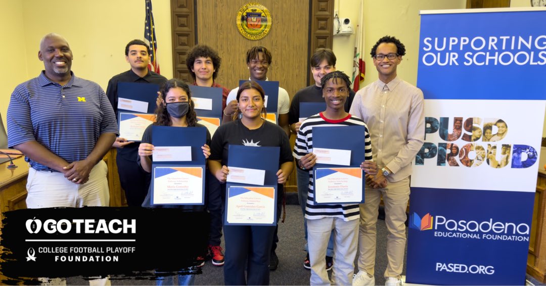 CFPExtraYard's tweet photo. Congratulations to the first 9 graduates of the newly created Educational Careers Pathway at John Muir High School Early College Magnet! They each received a $1000 scholarship to further their education as part of the Educational Careers Pathway! #GoTeach https://t.co/wd5X51Et3V