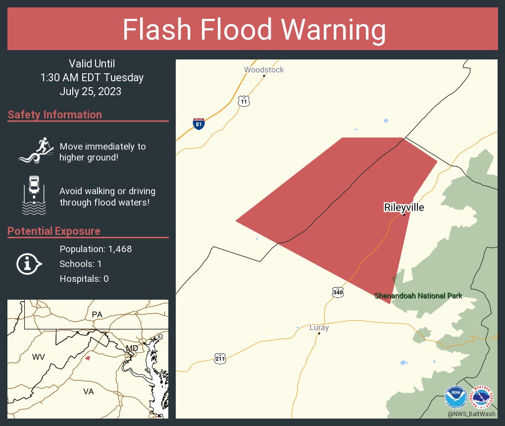 RT @NWSFlashFlood: Flash Flood Warning including Rileyville VA until 1:30 AM EDT https://t.co/bAhldMf8n1