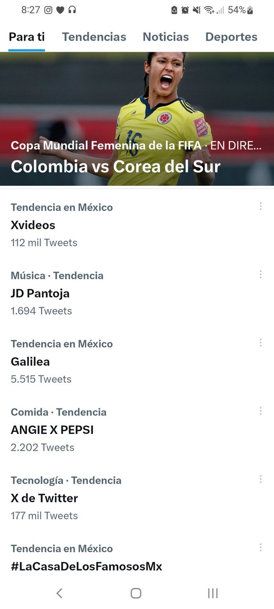 Ya somos tendencia en mx 
Bueno si pero no ajajajaja
#SedDeMás
ANGIE X PEPSI