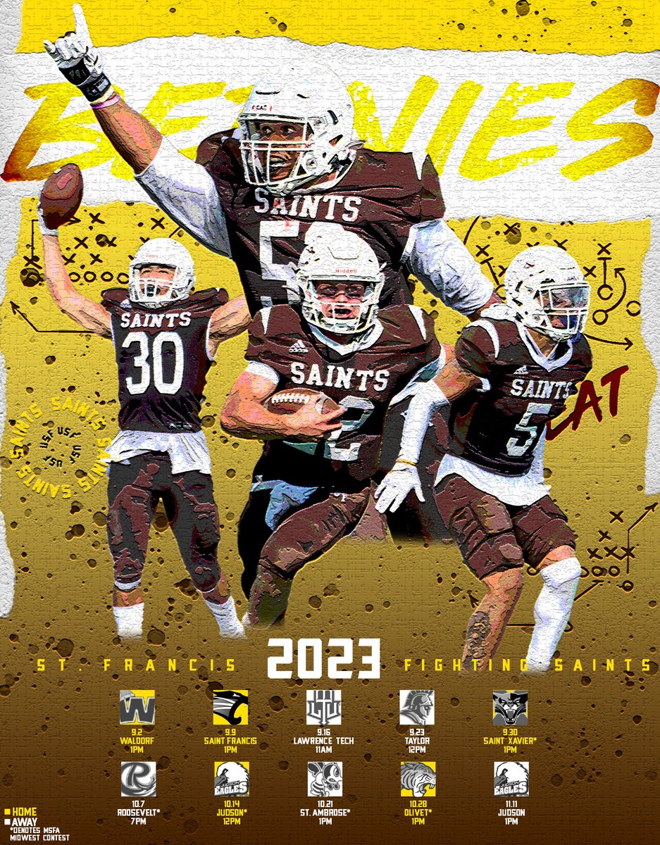 Saints Announce 2023 Football Schedule gofightingsaints.com/news/2023/7/24…