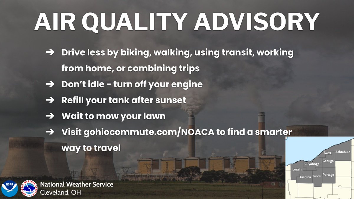 An Air Quality Advisory for fine particulates has been issued for Northeast Ohio for tomorrow, July 25th. If you are in the