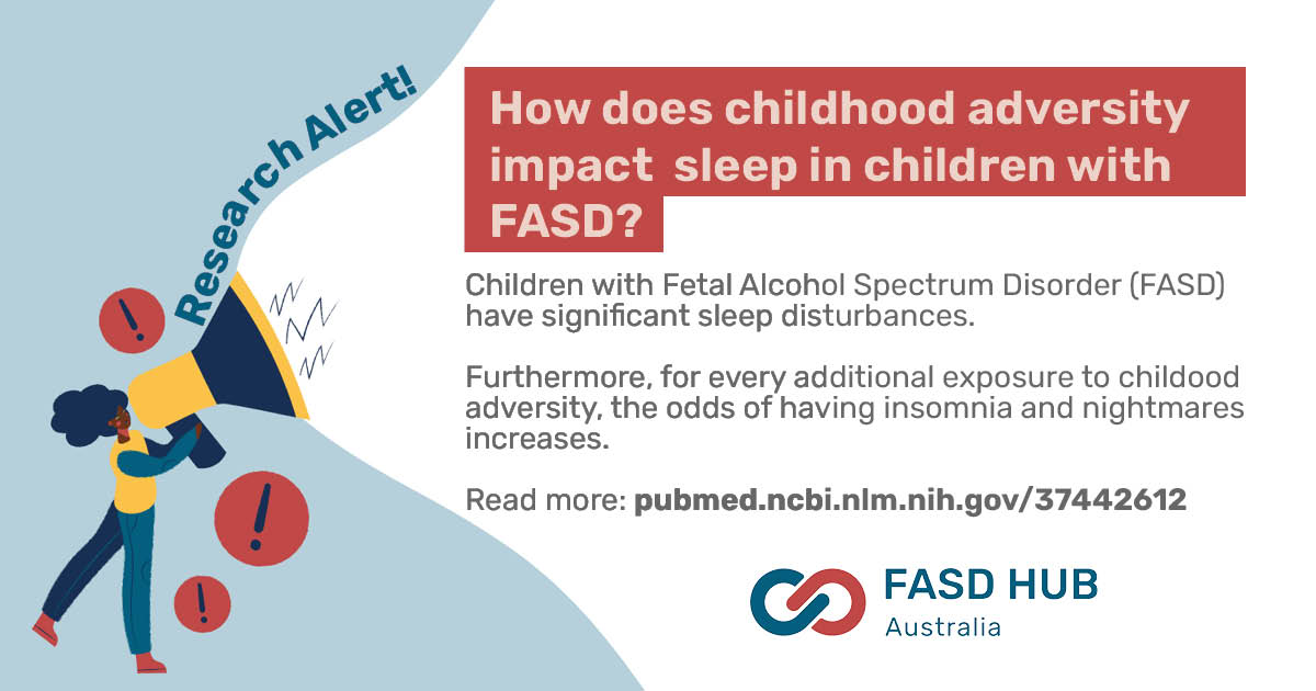 FASD Hub Australia (@fasdhub) on Twitter photo How does childhood adversity impact #sleep for children with #FASD?
Effects are cumulative, with every additional exposure to adversity increasing the odds of #insomnia and every additional exposure to threat increasing #nightmares, shows new study by <a href="/Griffith_Uni/">Griffith University</a> researchers. How does childhood adversity impact #sleep for children with #FASD?
Effects are cumulative, with every additional exposure to adversity increasing the odds of #insomnia and every additional exposure to threat increasing #nightmares, shows new study by <a href="/Griffith_Uni/">Griffith University</a> researchers.