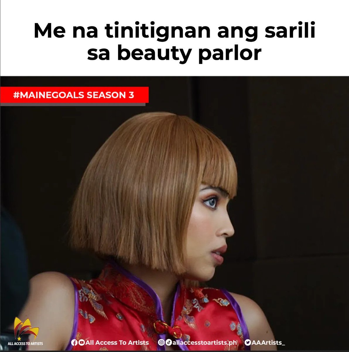 Awra awra pose sa salamin ng parlor. ✨️

@mainedcm in #MaineGoals

#MaineGoalsSeason3
Weekdays, 8:00 PM on BuKo Channel