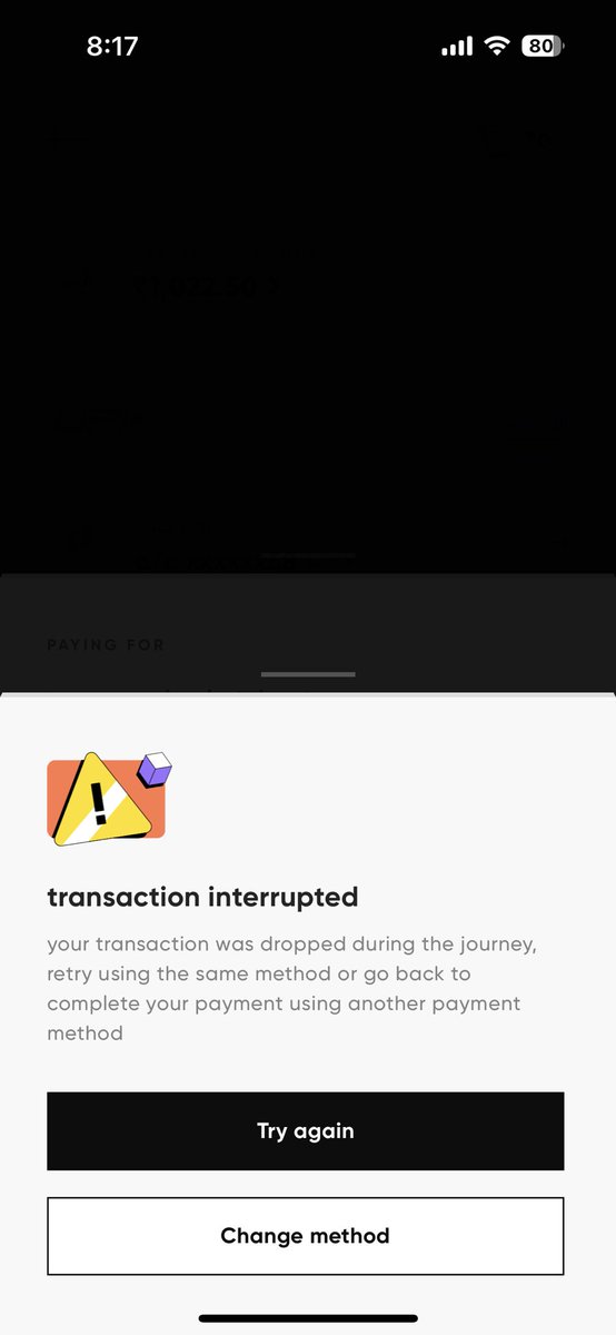 Arpitkumarvashi's tweet image. ⁦@CRED_club⁩ facing issue while making payment