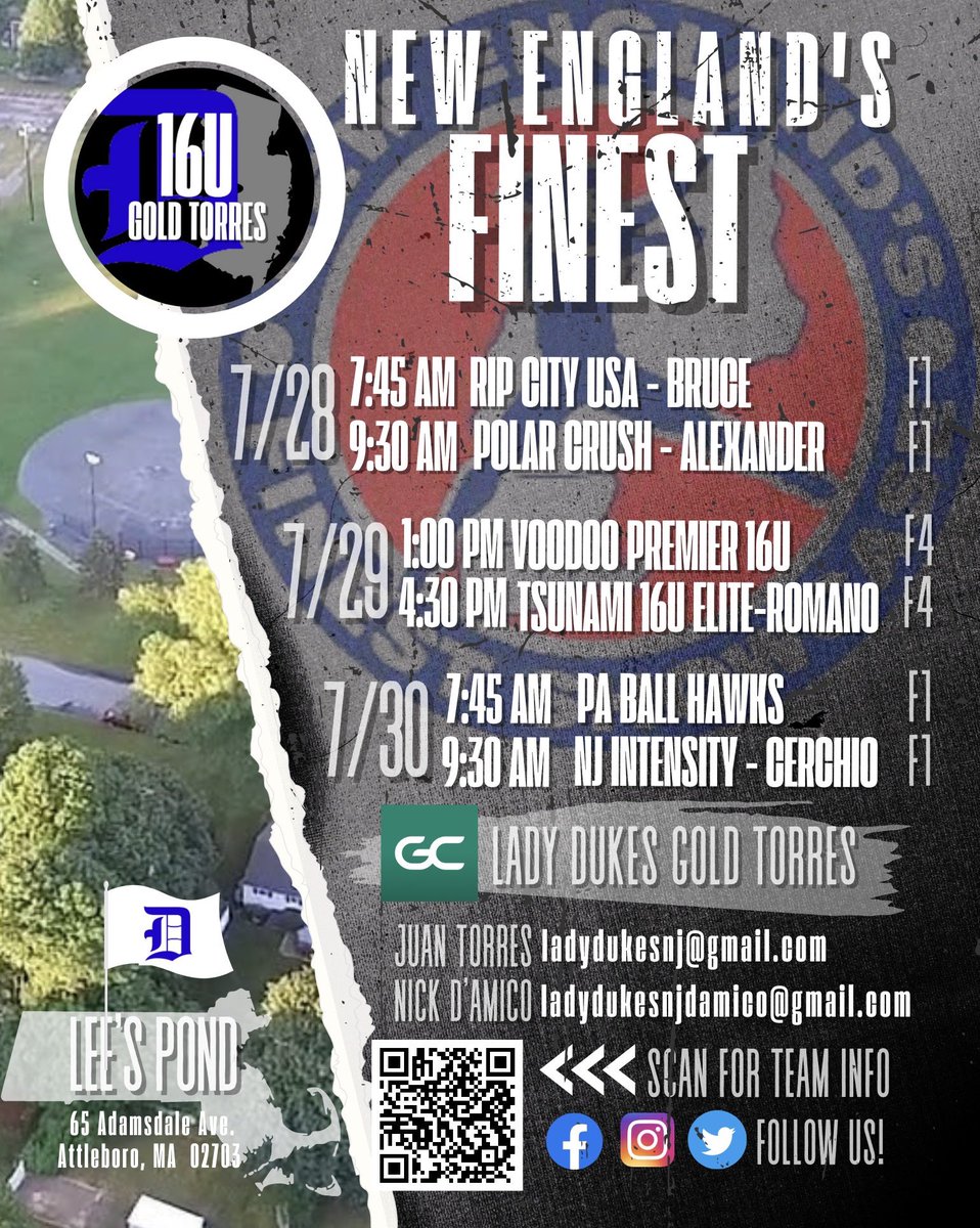 🚙💨 Gearing up for the last tournament of the season! 🥎 New England’s Finest ‼️COACHES, don’t miss us‼️ 📍Lee’s Pond, Attleboro, MA