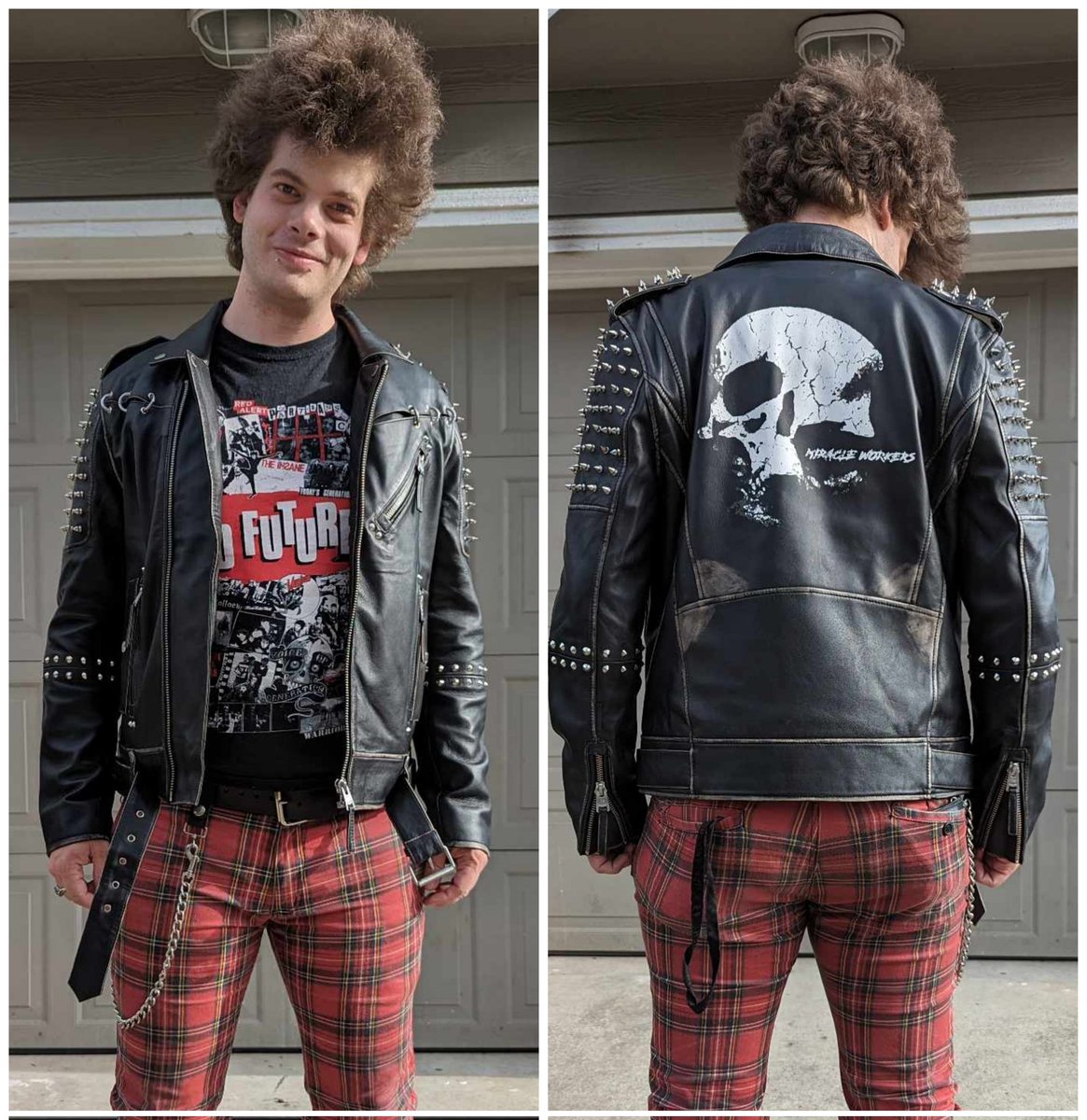 jrnelson's tweet image. Absolutely in love with this new #MiracleWorkers: End Times jacket from @BODASKINS🤘🏻🔥💀 Thank you so much @miracletbs &amp;amp; @TBSNetwork!
#EnterTheEndTimes