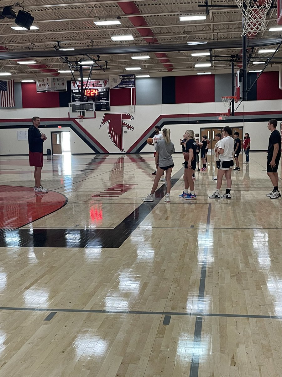 Great to have <a href="/BrianButchHoops/">Sweat Equity Basketball</a> in to work with our kids today!