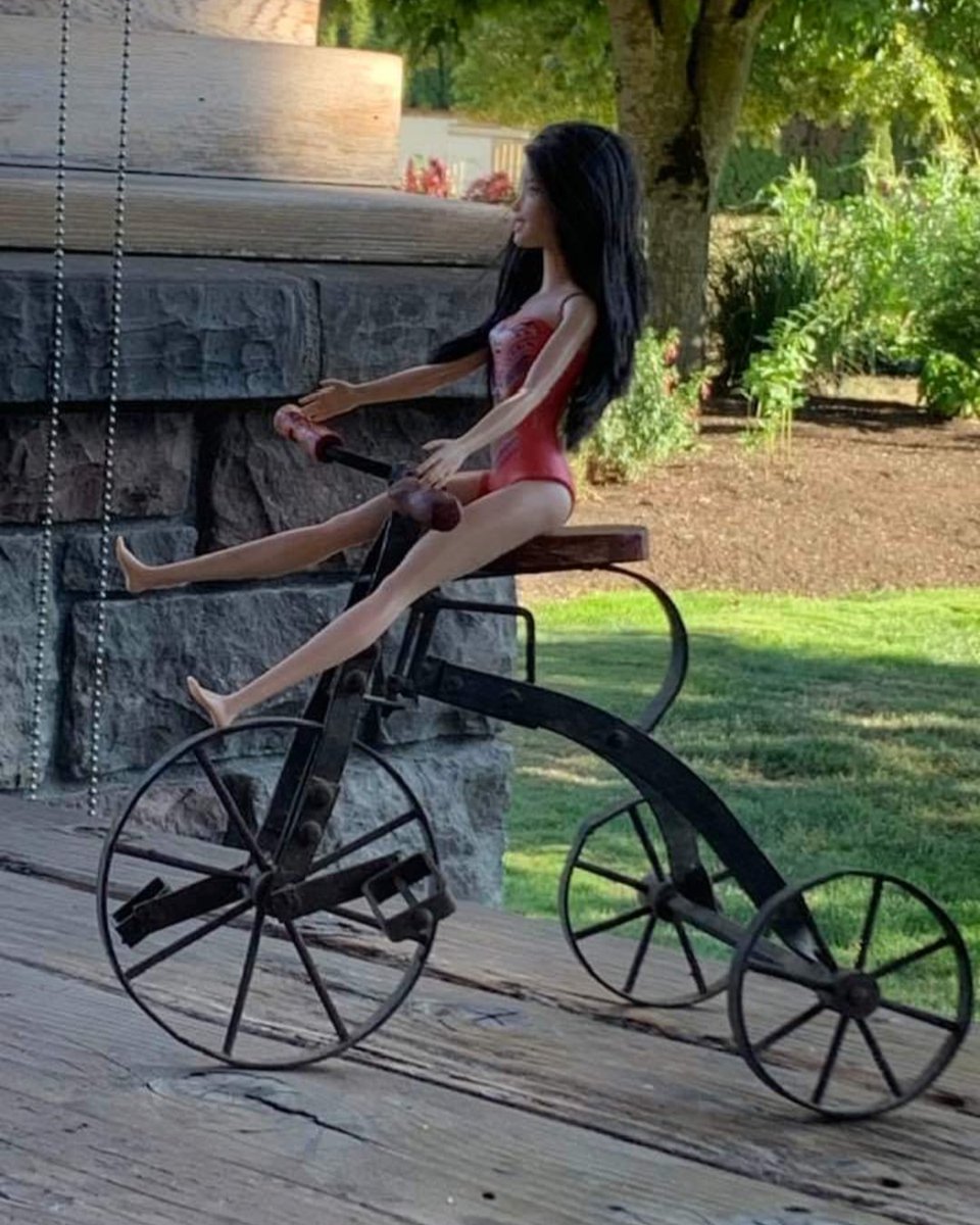 KFLeppek's tweet photo. @joelcarrick @KatieGolding_Tx Canby Garden Club breaks the rules. Let's Barbie loose. Get those dolls out of the attic. https://t.co/qo2WzSNDJ6