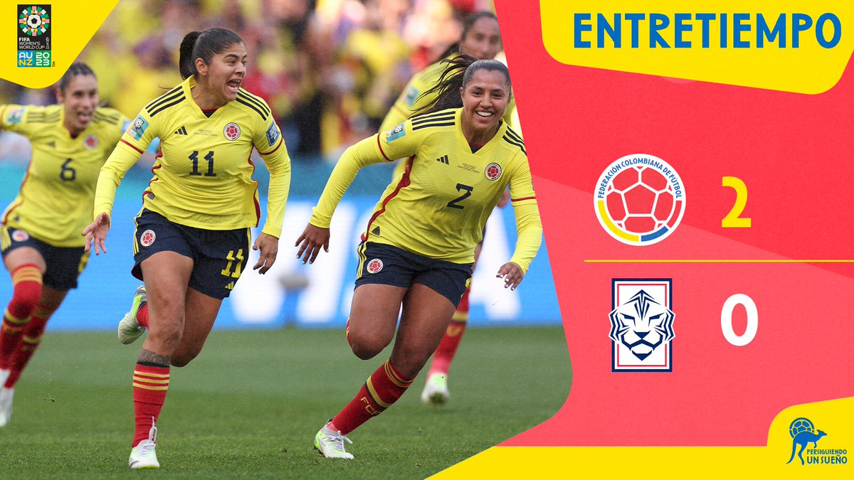 FCFSeleccionCol's tweet photo. Fin del primer tiempo

🇨🇴 2-0 🇰🇷

#PersiguiendoUnSueño
#TodosSomosColombia🇨🇴 https://t.co/HzyRjUvuvY