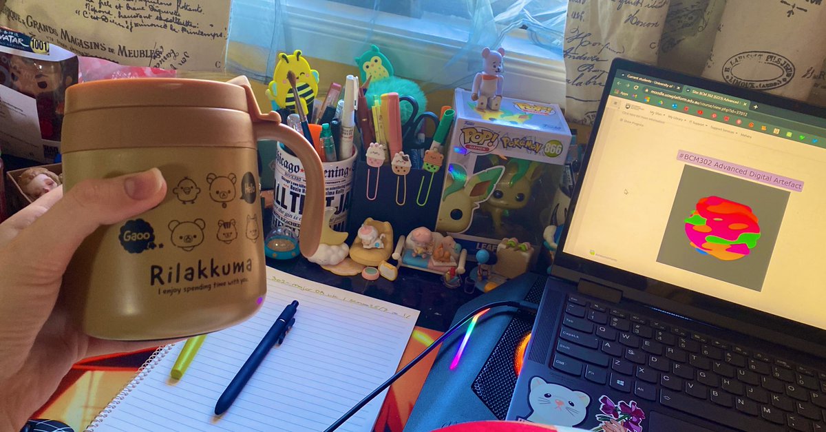 robinson_steff's tweet photo. 30 mins until my first class of the semester and i have no idea what to do while i wait so i guess i'll just lurk on the discord
at least i have a cute mug and tea https://t.co/xlEHQG4JkN