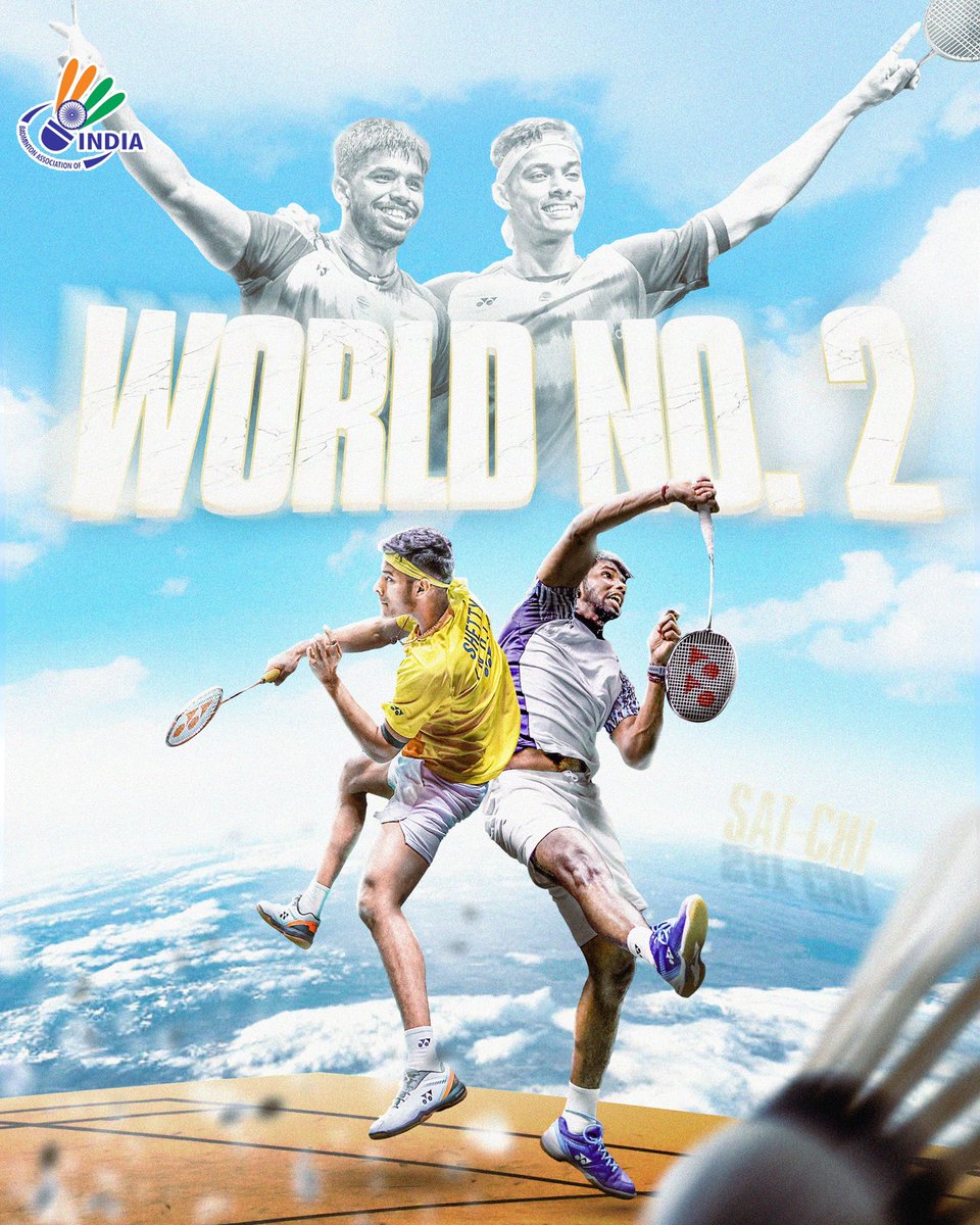 BAI_Media's tweet photo. Scaling new peaks! 🚀🥳

Proud of you boys 🤝

📸: @badmintonphoto 

@himantabiswa | @sanjay091968 | @lakhaniarun1 

#BWFWorldRankings
#IndiaontheRise
#Badminton https://t.co/u49okv2TcH