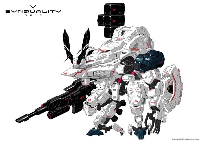 新コフィン 「ギルボウ(GILBOW)」の 設定画です! プラモデルも8/11に出ます!  「SYNDUALITY noir」をよろしく  #SYNDUALITY #シンデュア