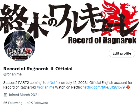Record of Ragnarok Ⅱ Official (@ror_anime) / X