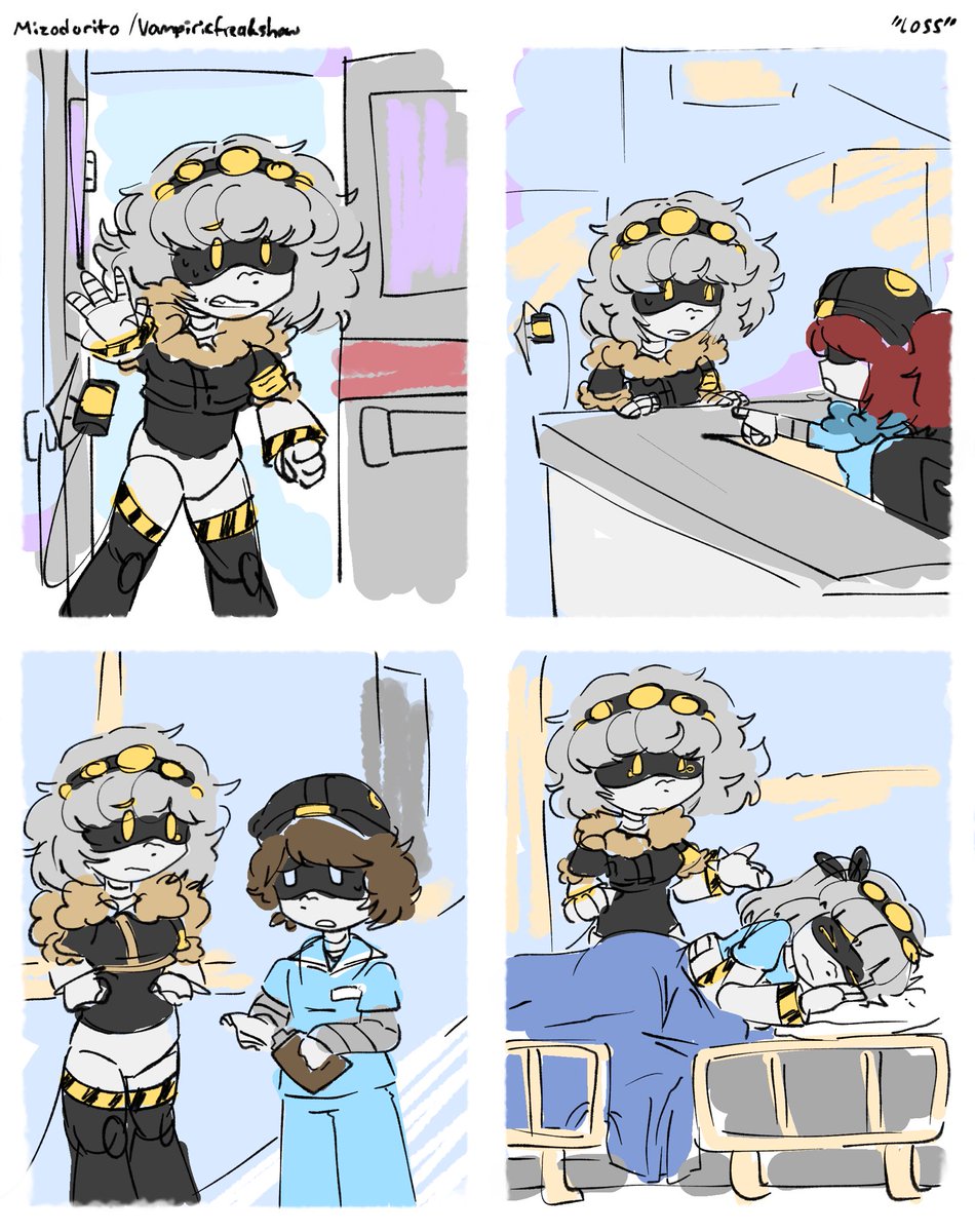 mizodorito's tweet photo. drew oilrose as loss because of an inside joke #oilrose #serialdesignationv #serialdesignationj #murderdrones #art #artwork #lossmeme #meme https://t.co/d2Vqhe18Y4