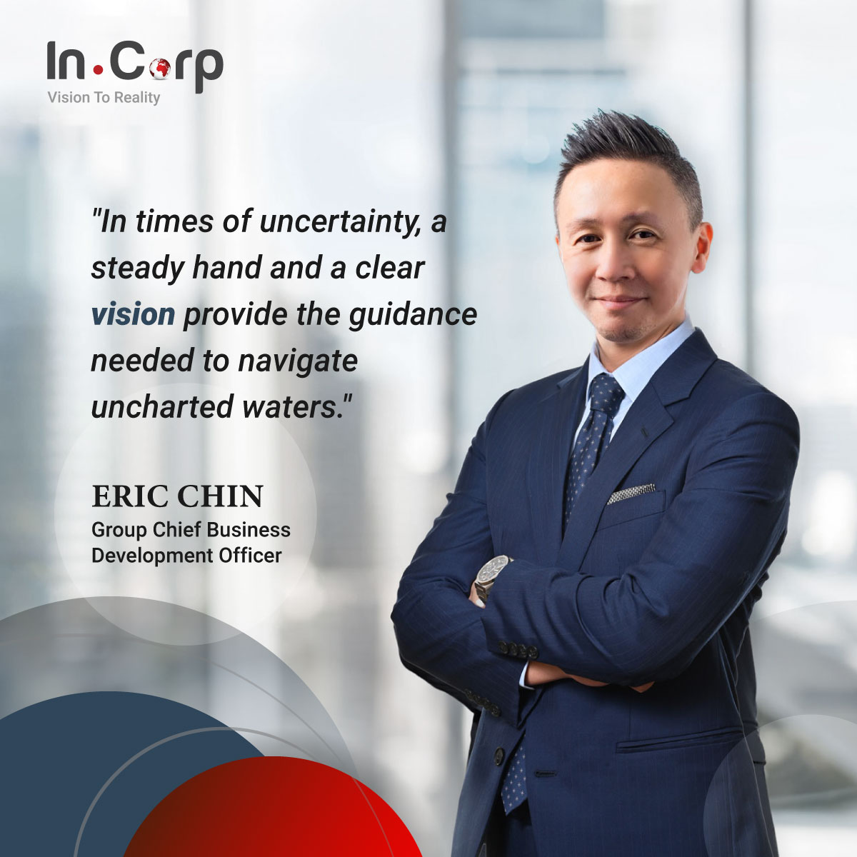 Our Group CBDO Eric Chin shares his thoughts on today's uncertain times, where resilience and adaptability are essential for businesses and individuals.🌏🌊 Let InCorp help you in today's global landscape with our wide range of corporate solutions: incorp.asia/singapore/serv…