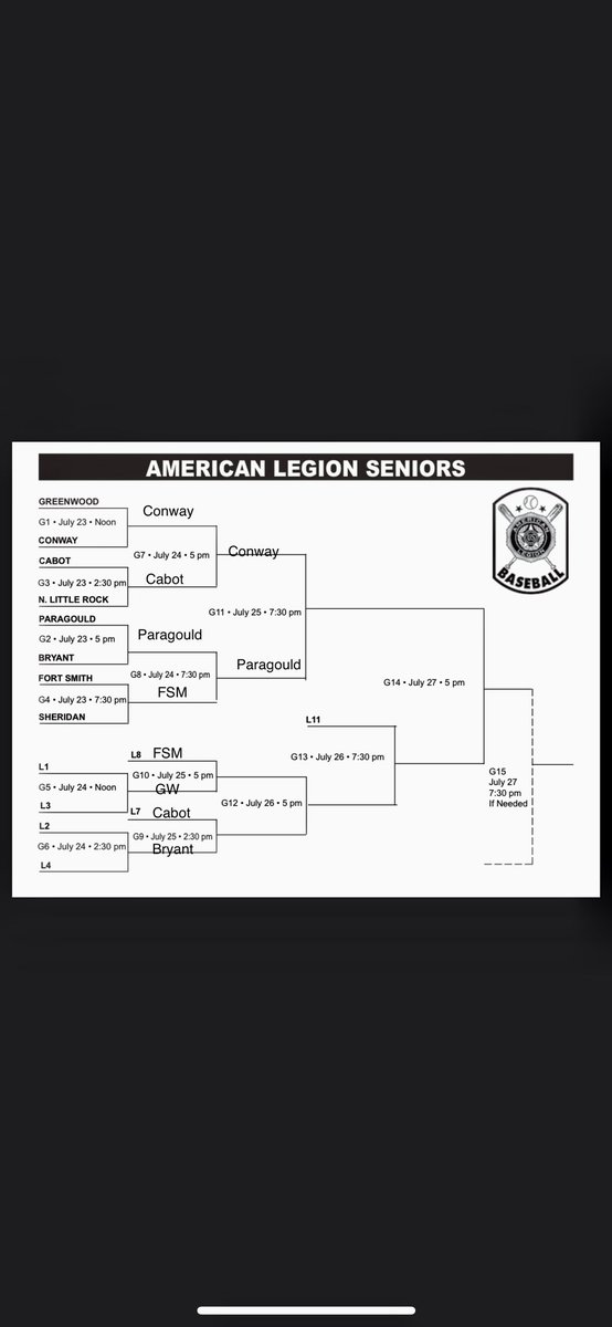 AR Legion Baseball tweet media