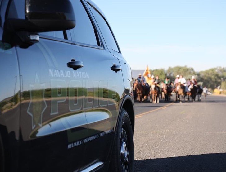 Navajopd's tweet photo. Please enjoy these fun photos of the NPD during last week’s 24th NNC Summer Session Trail Ride to the Council Chambers in Window Rock, AZ. 

The NPD continues to engage w/ our communities &amp; community leaders for relationship building &amp; to ensure the safety of the public. https://t.co/rbJxR6nUxe