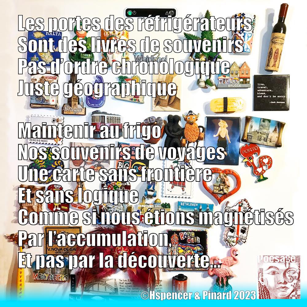 poesage_27's tweet photo. Les portes des réfrigérateurs
Sont des livres de souvenirs
Pas d’ordre chronologique 
Juste géographique

Maintenir au frigo
Nos souvenirs de voyages
Une carte sans frontière
Et sans logique
Comme si nous étions magnétisés
Par l’accumulation,
Et pas par la découverte… https://t.co/sqtXprpTYM