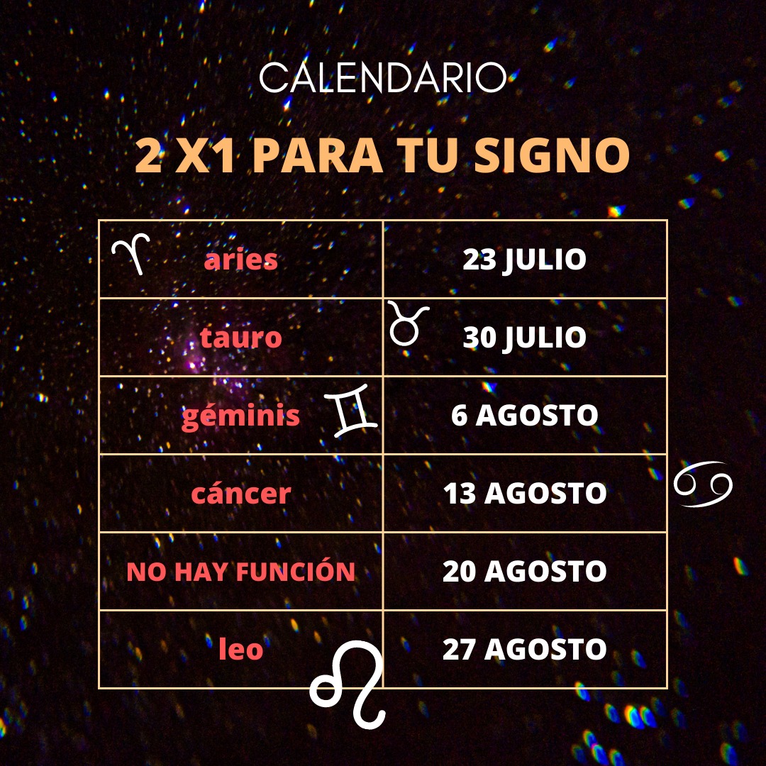 laBvaleria's tweet image. Una promo diferente para cada función de #SorteoLocal 🤎♊♉♋♈ 
La cita es en @el77cultural