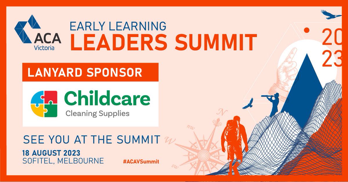 🎉 ACA Victoria proudly welcomes Childcare Cleaning Supplies as the Lanyard Sponsor for our Early Learning Leaders Summit on Friday, 18th August. Visit their website here: ow.ly/1EV950Pk845

Book Summit Tickets Now! 👉ow.ly/opZ950Pk846