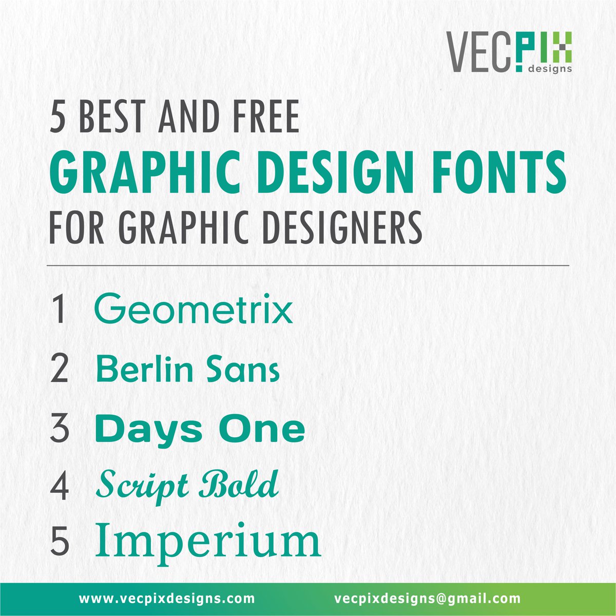 VecpixDesigns's tweet photo. Best Fonts For Graphic Designers...
📲 𝗖𝗮𝗹𝗹 : +91 92271 08714
📧 𝗘𝗺𝗮𝗶𝗹 𝗨𝘀: vecpixdesigns@gmail.com
#gravureprintingdesign #pouchdesign #vecpixdesigns 
#gravuredesign #distemper #packagingdesign #creativedesigns 
#logodesign #foodpacking #graphicdesigns #waferpouch https://t.co/PkGiJYw6wW
