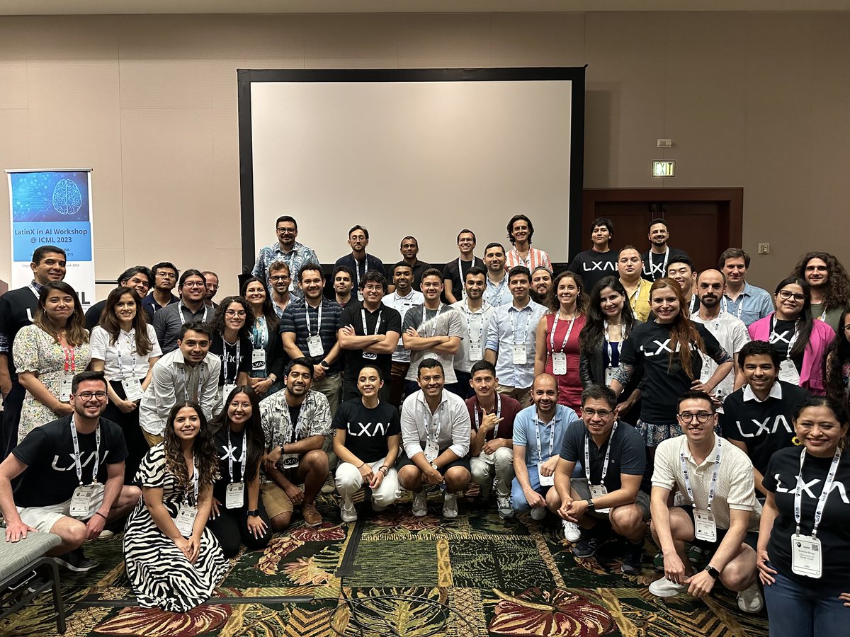 LatinX in AI (LXAI) (@_lxai) on Twitter photo That's a wrap on another great #LatinXinAI research workshop at <a href="/icmlconf/">ICML Conference</a> thanks to the community who joined us! #ICML2023 That's a wrap on another great #LatinXinAI research workshop at <a href="/icmlconf/">ICML Conference</a> thanks to the community who joined us! #ICML2023