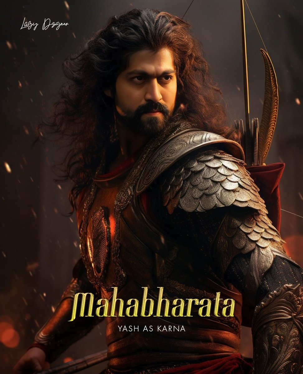Beyond our Imagination. Well Poster Edit @TheNameIsYash As Karna In #Mahabharata PC : #labydesigner Should Have Too See Like This May Be The Big Director Has thought About him ?? #YashBOSS #Yash19