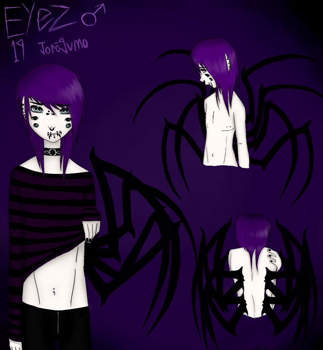 stixideous's tweet photo. Emo spider boy /⁠╲⁠/⁠\⁠╭⁠(⁠•⁠‿⁠•⁠)⁠╮⁠/⁠\⁠╱⁠\

#emo #emoboy #demonoc #orginalcharacter #oc #digitalart https://t.co/CBWwybcaea