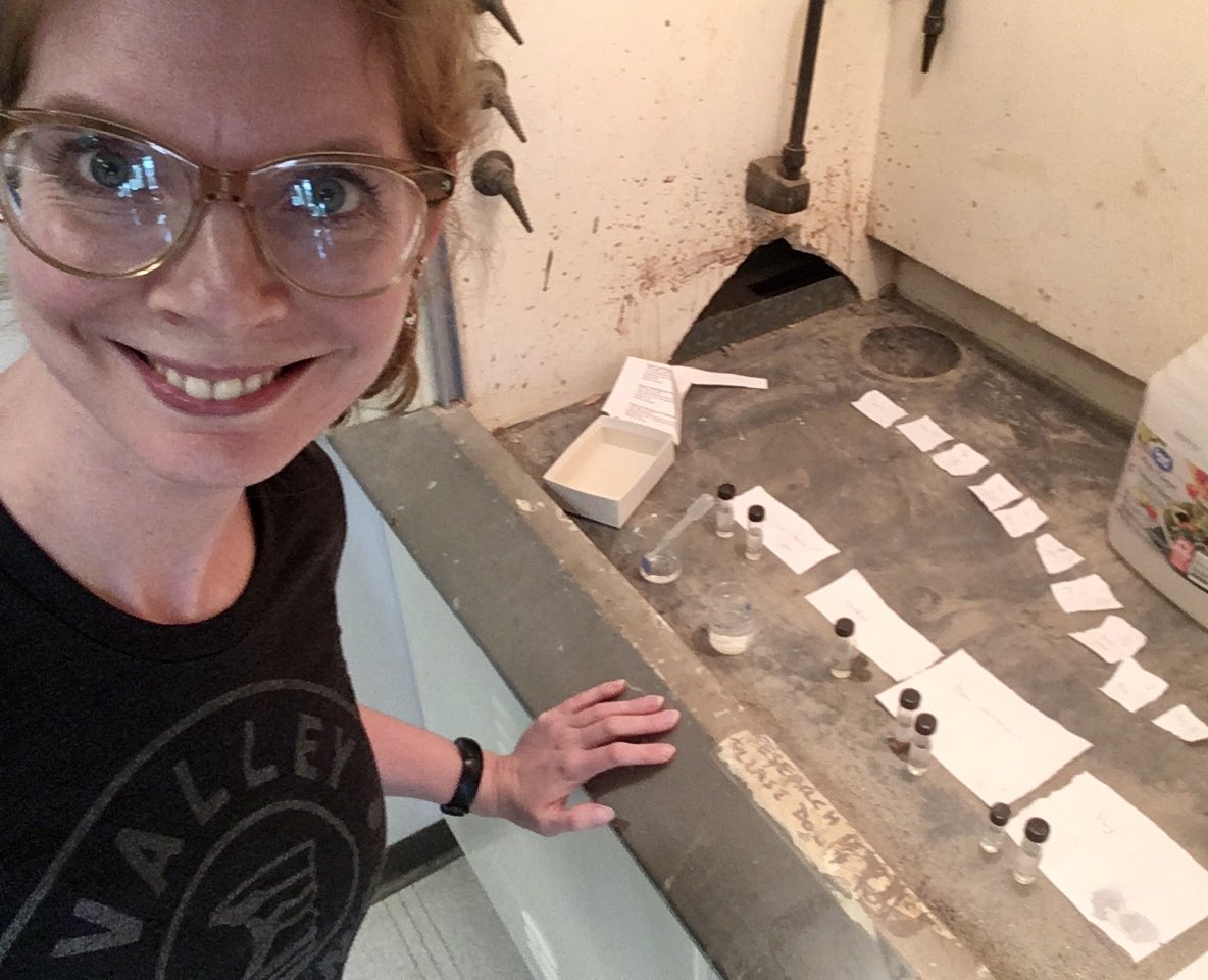 femke_holwerda's tweet photo. Here we go again for #MosasaurMonday! Was in a time CRUNCH to get these samples ready for lab tomorrow but I’ve managed to CRUSH it 😄 @RoyalTyrrell #PunsIntended https://t.co/85jL5MevxK