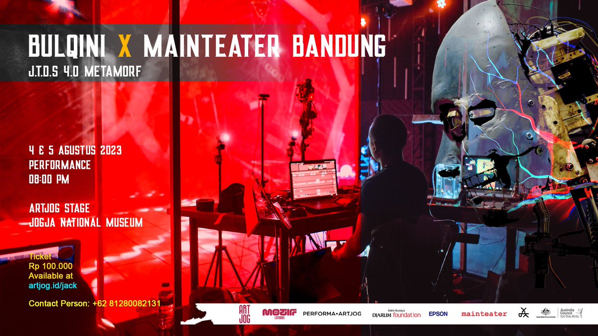 mainteater's tweet photo. Hello warga Jogja dan sekitarnya!

JTDS Seri Metamorf membawakan peristiwa-peristiwa perubahan alam oleh Jack sebagai pusat cerita yang berkolaborasi dengan berbagai artis dan seniman. https://t.co/Qbfrn126pW