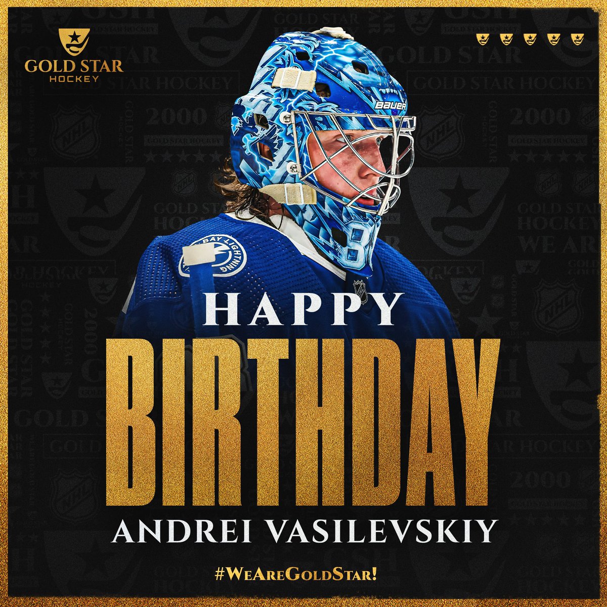 RT @GoldStarHockey: Happy 29th birthday to Andrei Vasilevskiy of the Tampa Bay Lightning! #WeAreGoldStar! https://t.co/OzZUwUjSYu