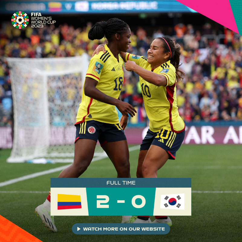 FIFAWWC's tweet photo. What a start for Colombia! 🙌

#BeyondGreatness | #FIFAWWC